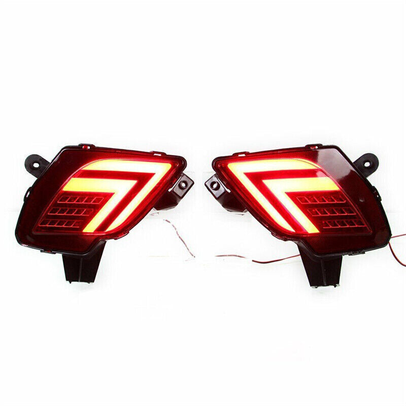 A pair of red LED rear bumper brake and turn signals for MAZDA CX-5 2013-2016.