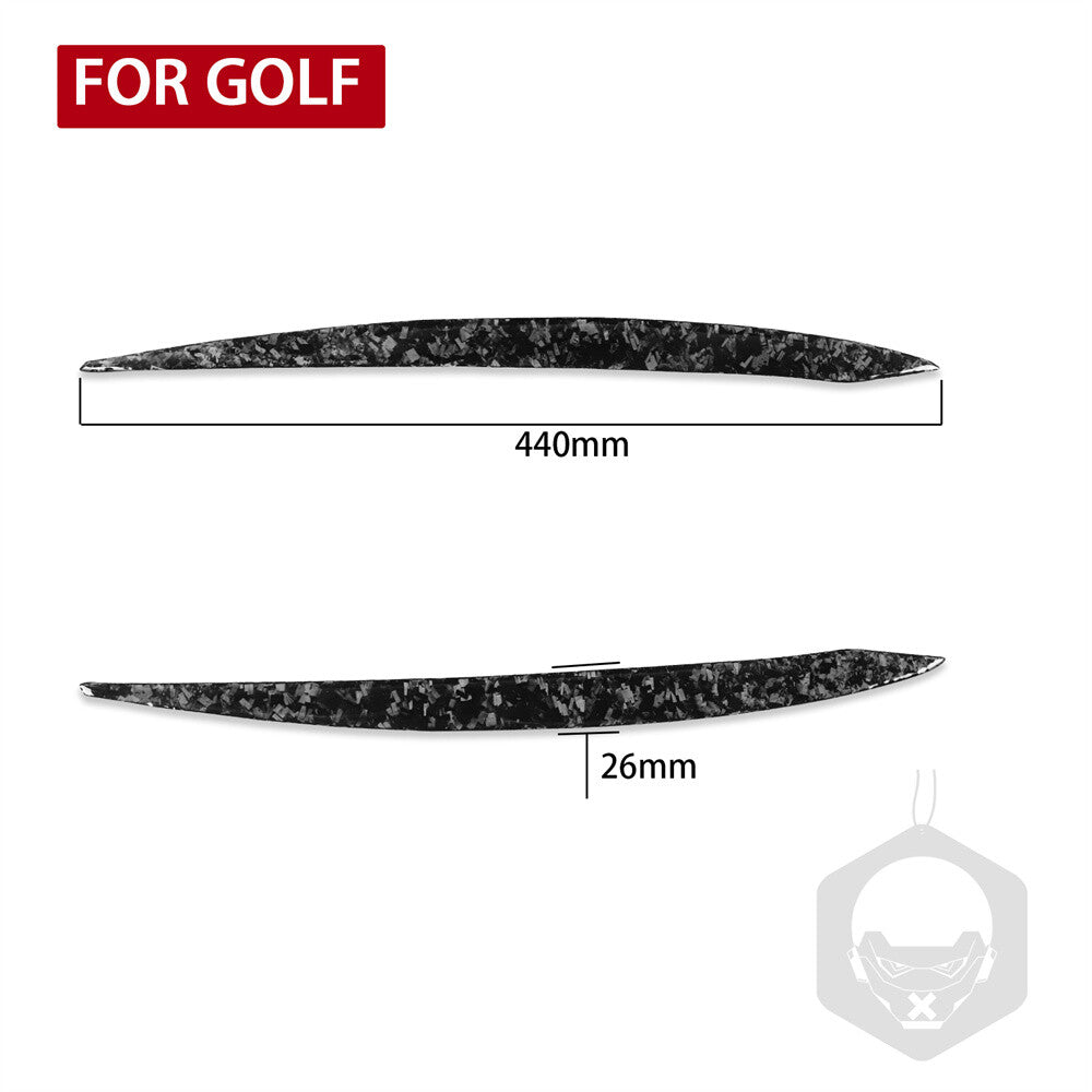Forged Carbon Front Headlight Eyebrow Eyelids Trim for VW for Golf 7 GTI MK7 2013-18