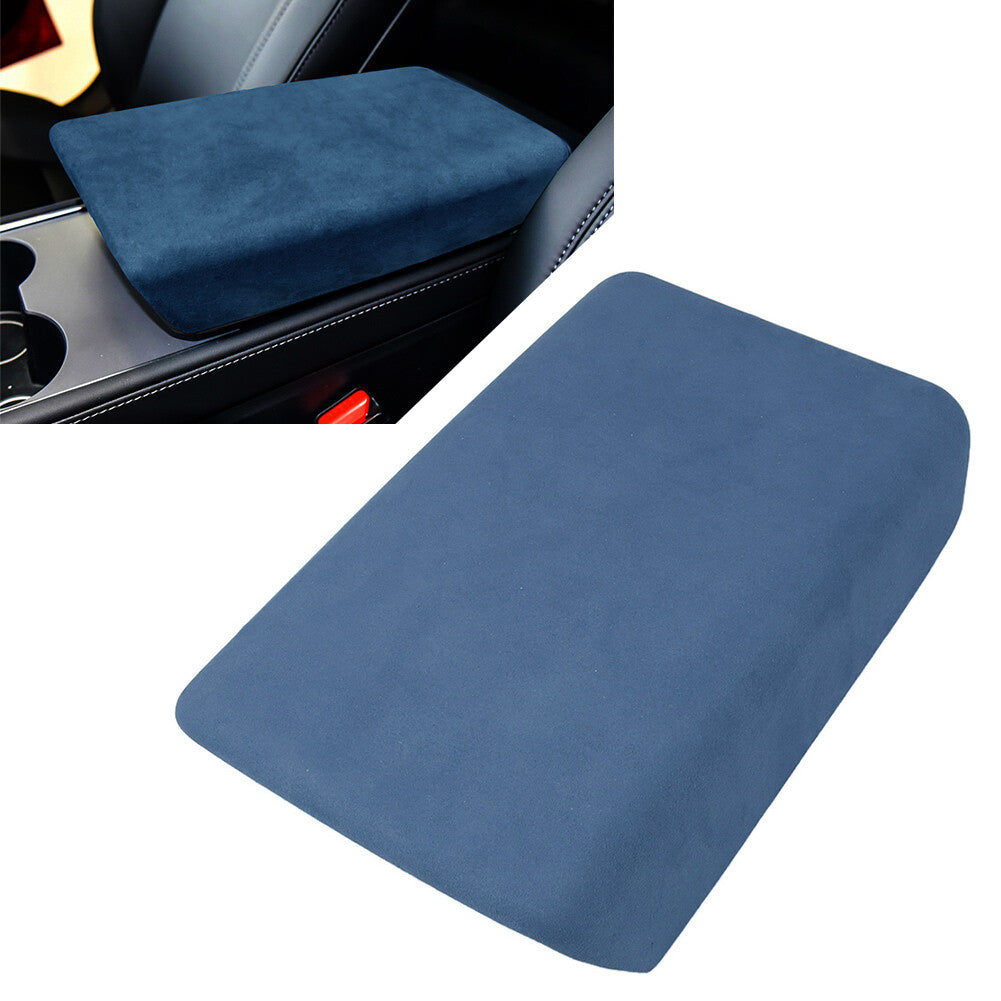 Car Central Console Armrest Box Protective Suede Cover Fit for Tesla Model 3 2017-22