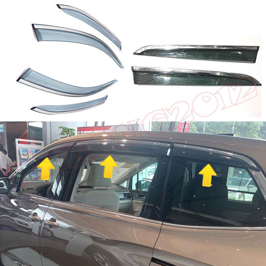 6p for Toyota Highlander 2020-2024 Window Wind Visors Rain Guard Vent Deflectors