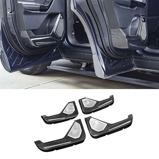 Carbon Fiber ABS Inner Door Anti-Kick Panel Cover Trim for Ford Explorer 20-2022