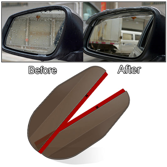 2x Universal Side Mirror Deflectors Rearview Mirror Eyebrow Rain Visor Rainproof