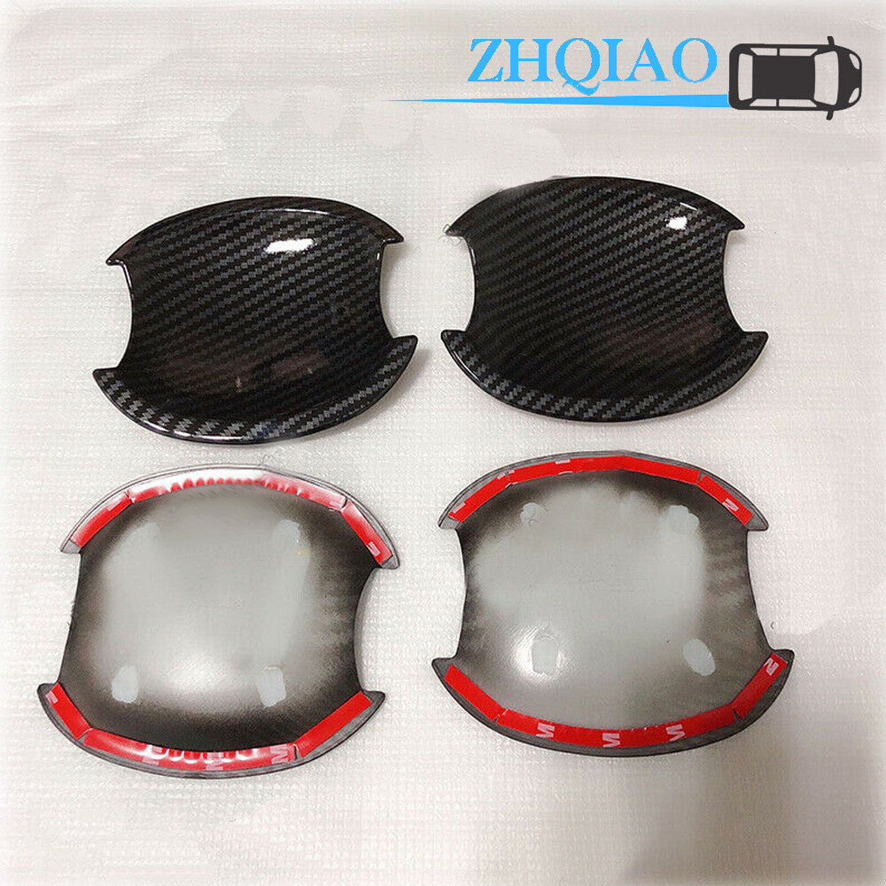 Carbon Fiber Outer Door Bowl Handle Cover Trim Fit for Ford Escape Kuga 2013-2018