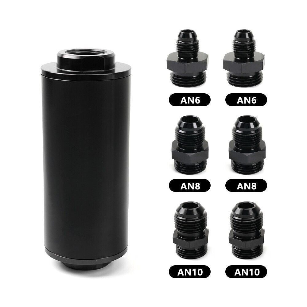100 Micron Cleanable High FLOW In-Line Fuel Filter Fuel Oil Filter AN6 AN8 AN10 Q