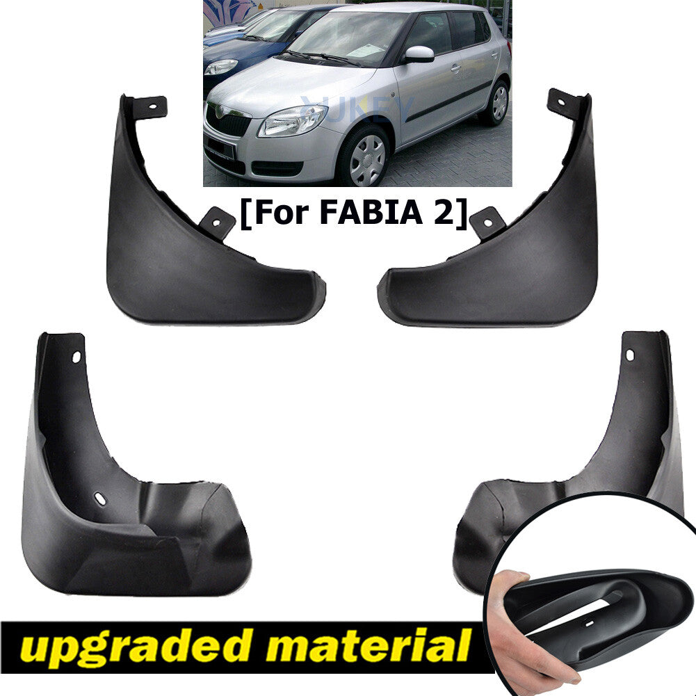 4x Mud Flaps Front Rear Splash Guards Fender for Skoda Fabia MK2 5J 2007-2014 Q