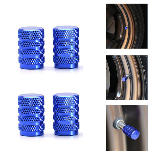 4-Piece Universal Aluminum Car Wheel Tire Valve Stem Air Dust Cover Screw Cap #1 Q