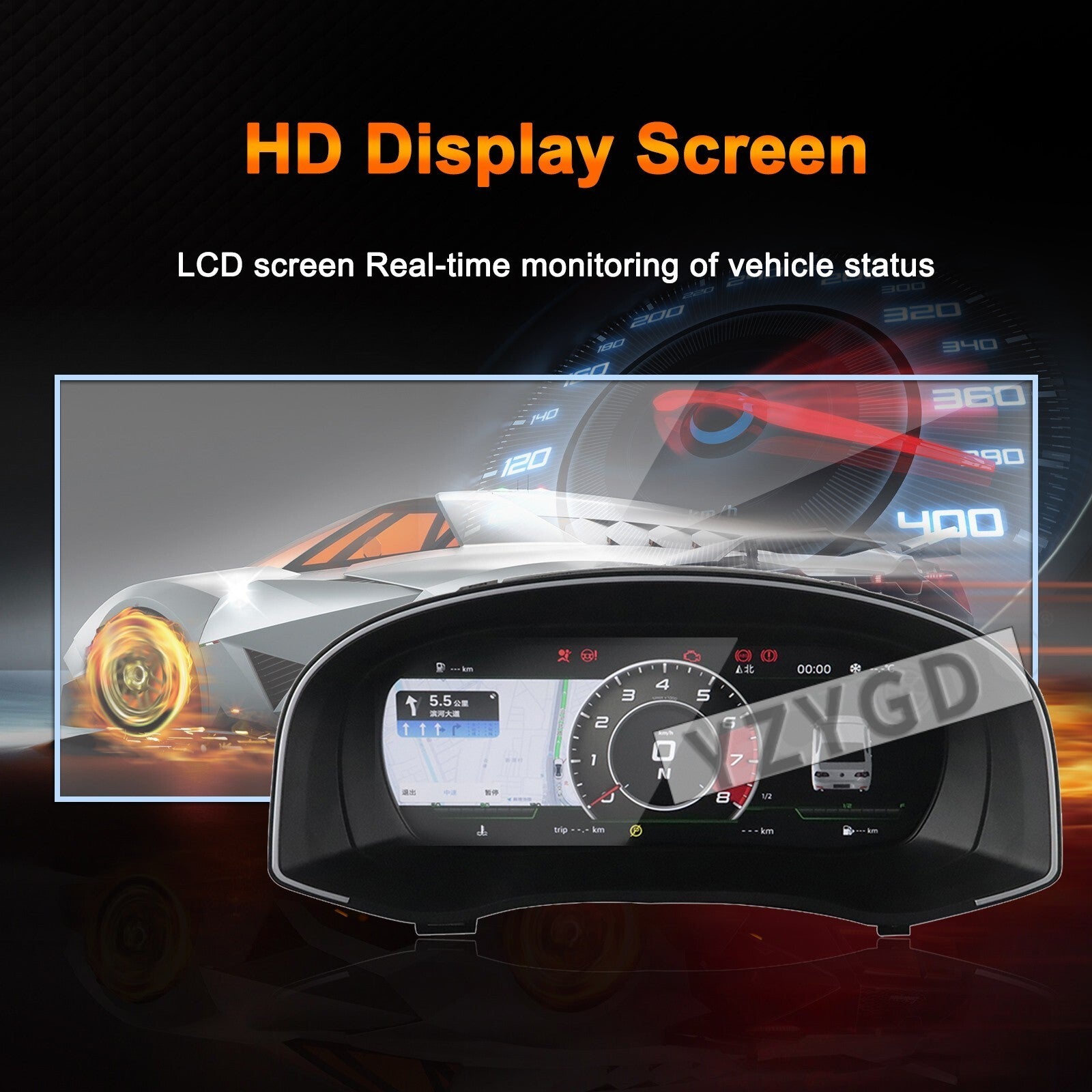 for Volkswagen for Passat 2011-2015 Speedometer Digital LCD Instrument Cluster SWC Q