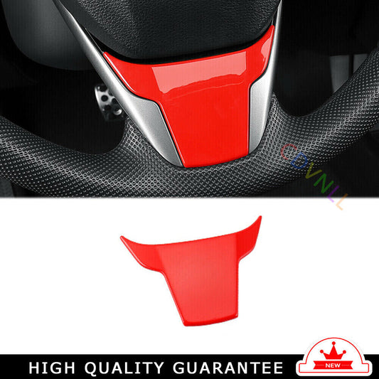 Steering Wheel U Type Cover Trim Fit for Honda for Civic 10th 2016-2021 Bright Red