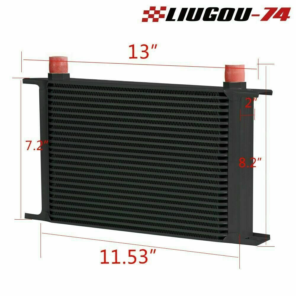 Suitable for 25-row AN10 engine transmission aluminum oil cooler, black, . Q