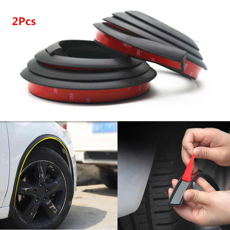 2x 57 Rubber Scratch Proof Fender Wheel Eyebrow Trim Protector Lip Antirub Pad