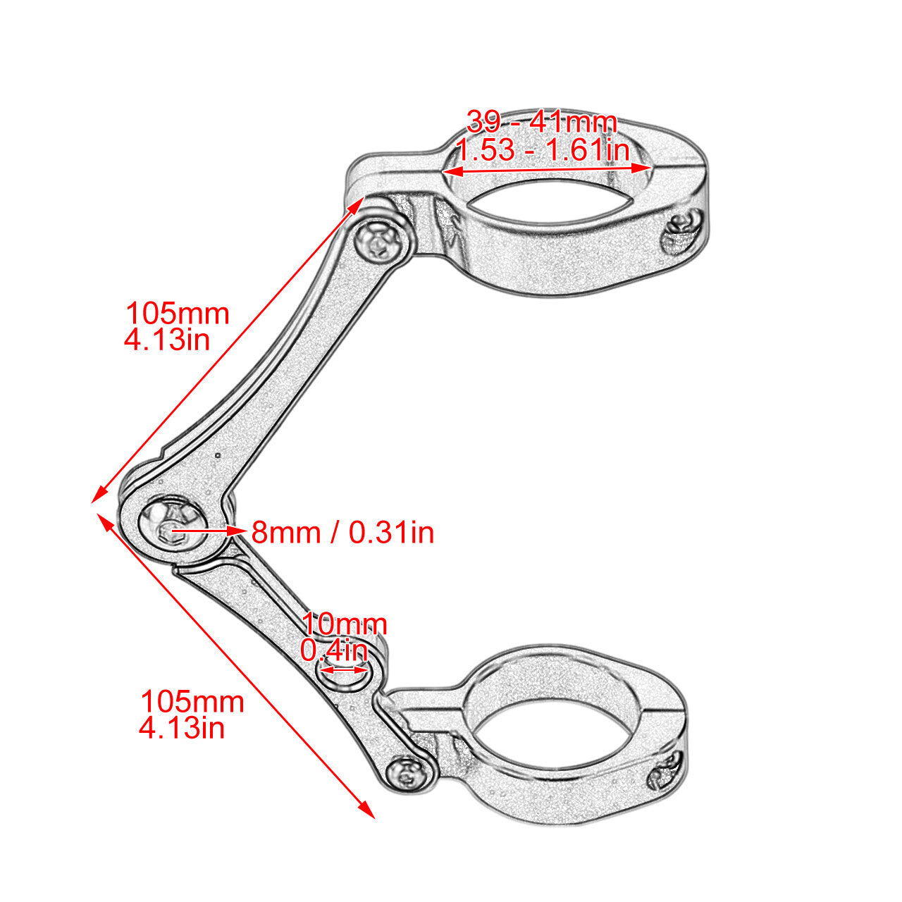 Motorcycle Headlight Mount Brackets Clamp 39mm-41mm Fork Tube Spotlight Holder Q