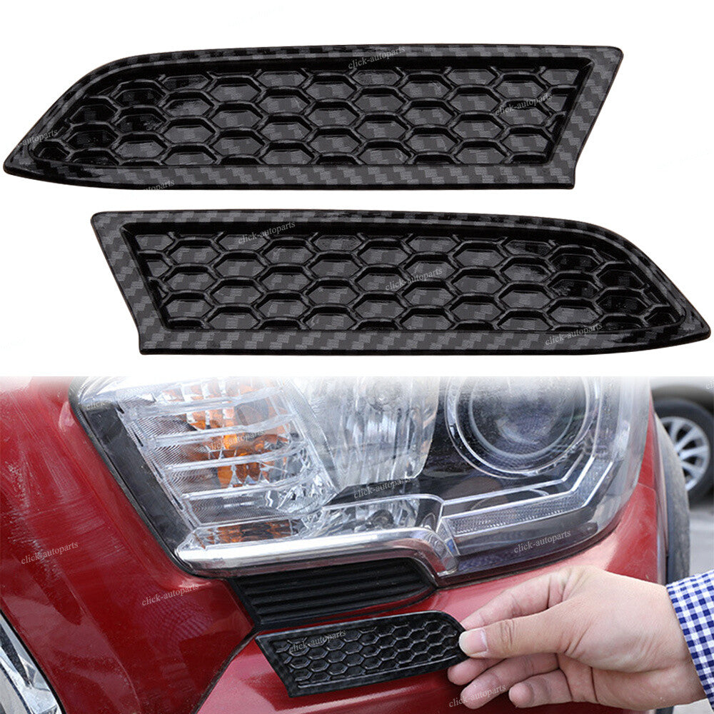 Carbon Fiber Black Headlight Cleaning Trim Bezels Fit for Toyota Tacoma 2016-20