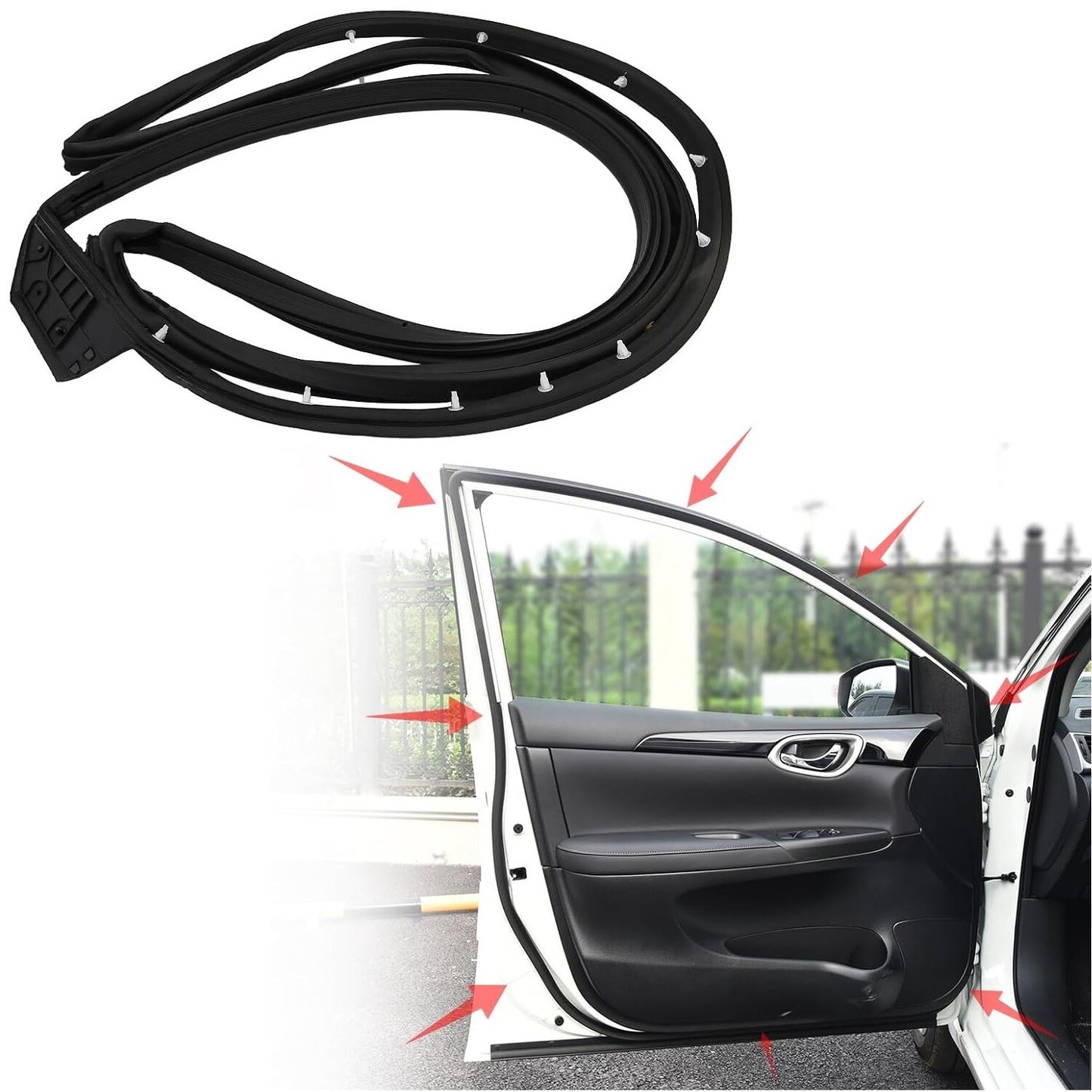 80831-3SG0A Front Left Side Door Seal Strip for 2013-2019 for Nissan Sentra Replace