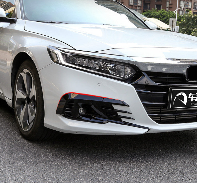 for Honda Accord 21-22 Glossy black Front Bumper Fog Light eyebrow Frame trim B n