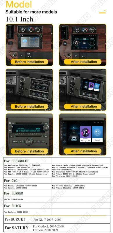 10.1 for GMC for Chevy for Sierra Android 10.1 Car Radio Stereo GPS Navi Wifi Carplay
