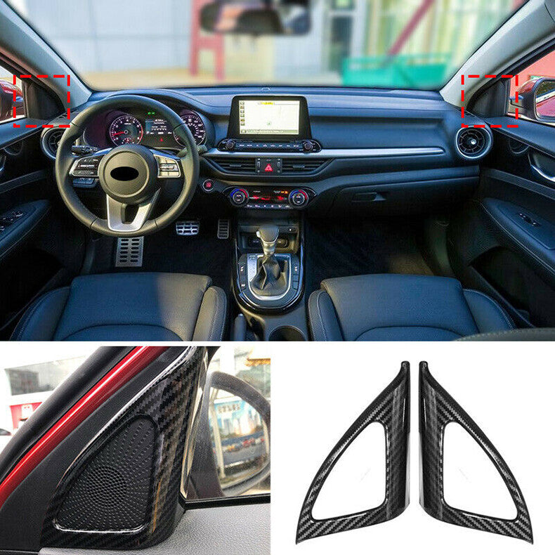 for Kia Forte/K3 2019-2021 Red Dash Middle Console Air Outlet Vent Cover Trims v