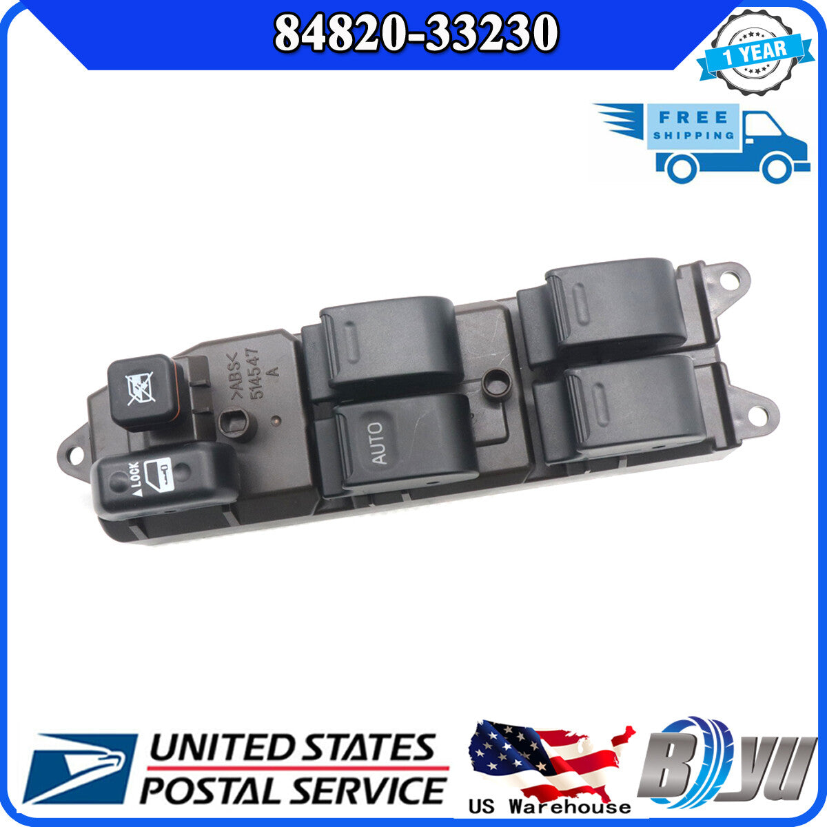 84820 - 33230 Main power window switch for Camry for Scion XA XB 2004 - 2007 - v