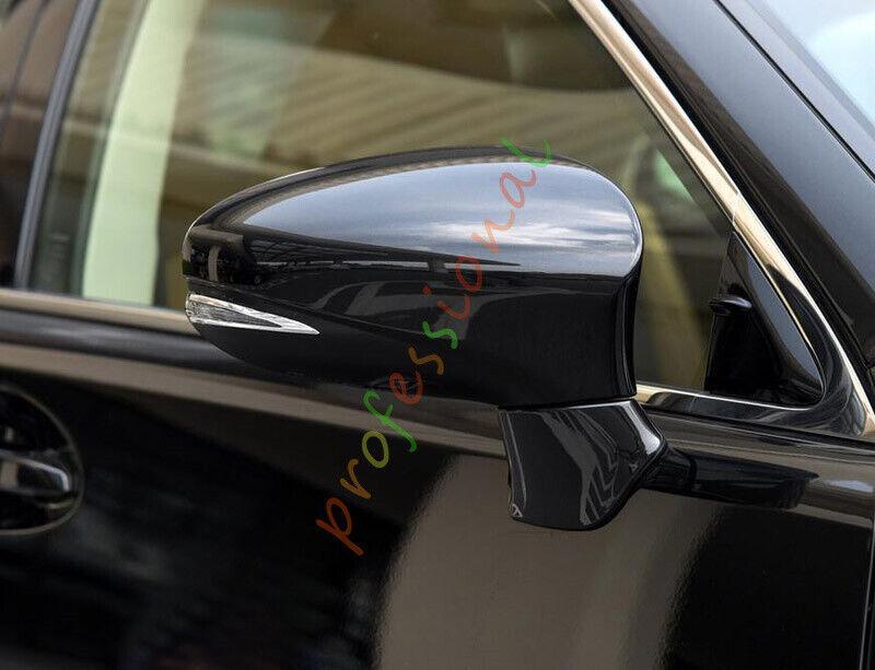 Replacement part for the right-side door mirror cover of for Lexus for ES 2013-2017 in gloss black.