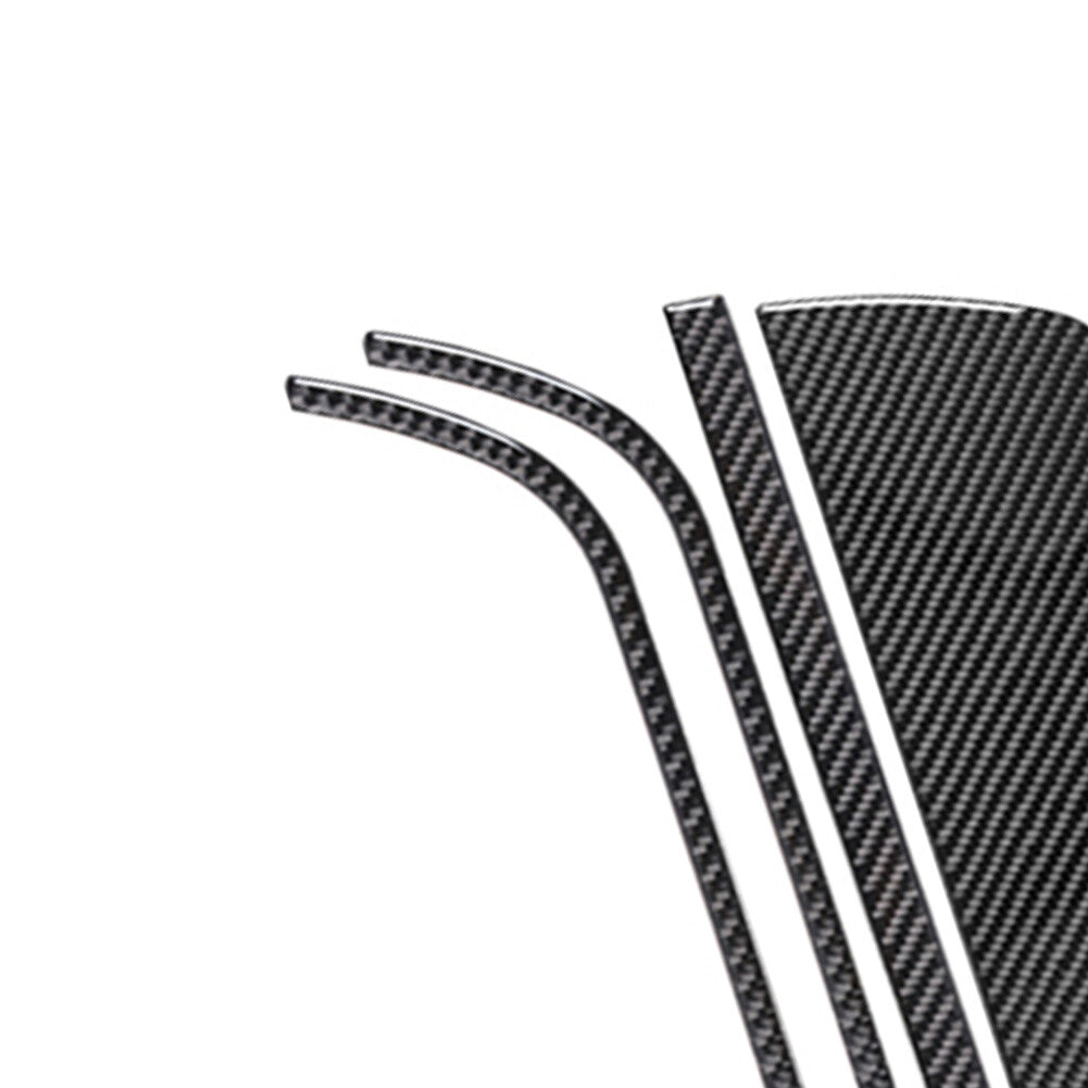 2Pcs Carbon Fiber Gear Shift Panel Trim Cover for for Subaru Forester 2005-2008 v