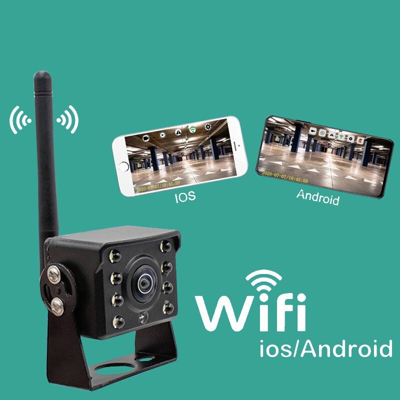Wireless Backup Camera System, Kit for Buses, Trailers, Trucks, RVs(Android/IOS) v