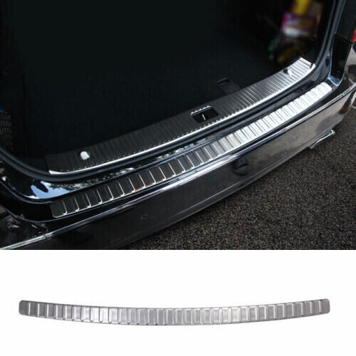 Silver Outer Rear Bumper Protector for Benz E-Class 2010-2015 Steel Guard Trim n