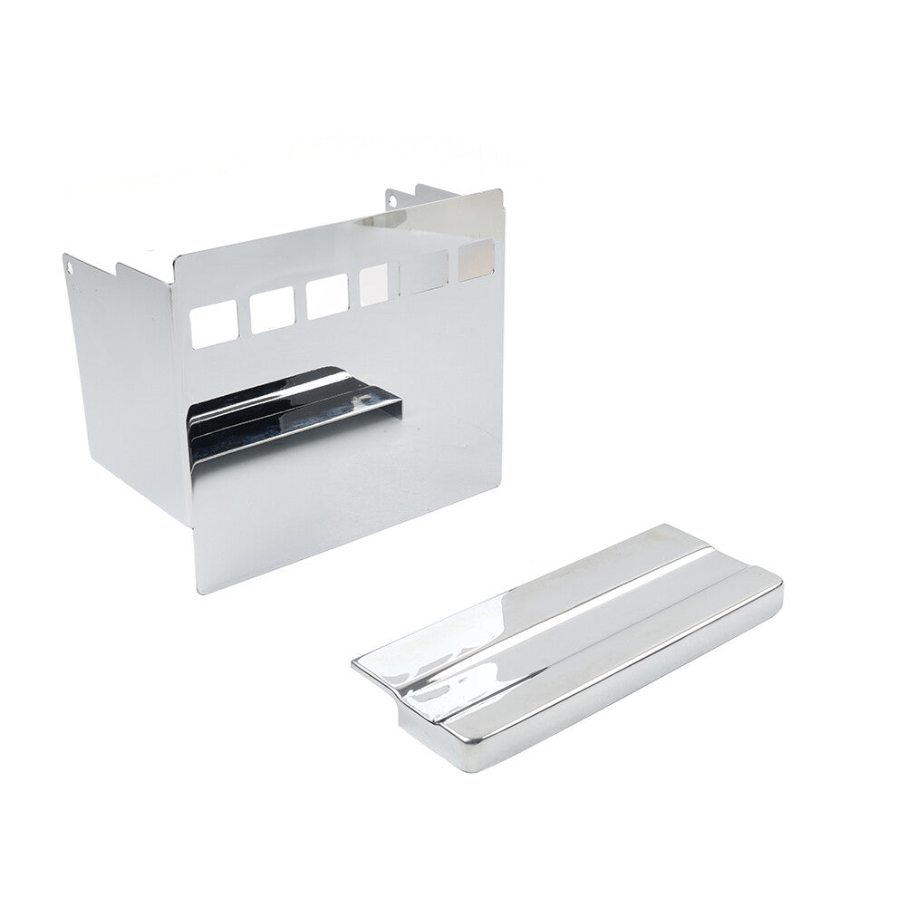 Windowed Battery Box Side Top Cover Kit for Harley Sportster Super Wide Glide