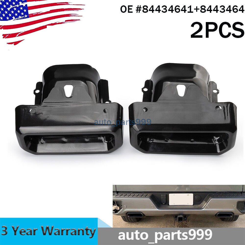 Suitable for 19-23 Silverado for GMC for Sierra Exhaust Tips Bezels GLOSS Black 84434641- n