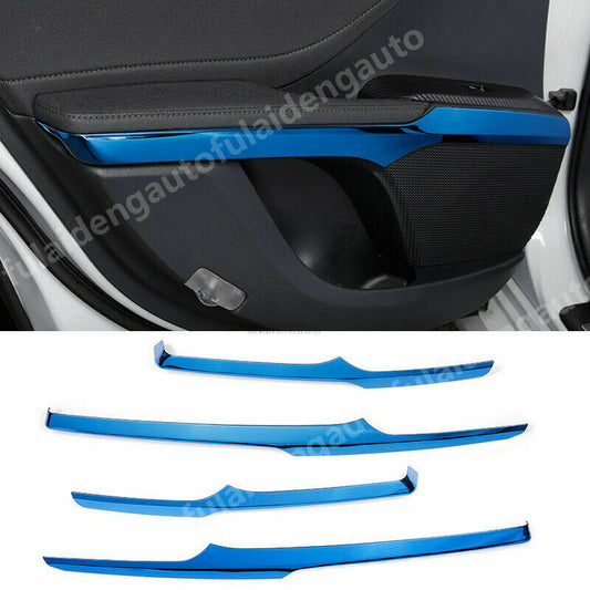 for Toyota for Camry 2018-2023 Blue Stainless Interior Door Armrest Decor Cover Trim