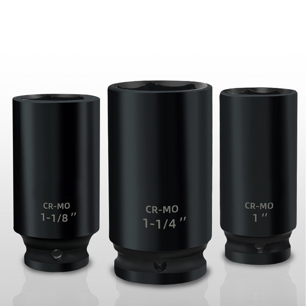 1/2 Deep Impact Socket 6-Point Impact Tools CR-MO SAE 7/16 to 1-1/4-Inch Q