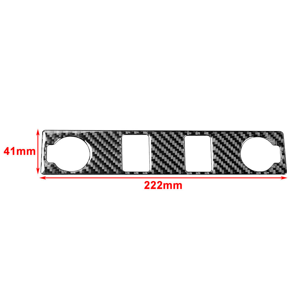Carbon Fiber Look Cigar Lighter Panel Cover Trim for Toyota Tundra 2014-2021
