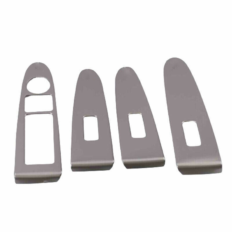 Glass Window Lifting Lock Panel Trim 4 for Kia Sportage R 2016-11 Silver Steel