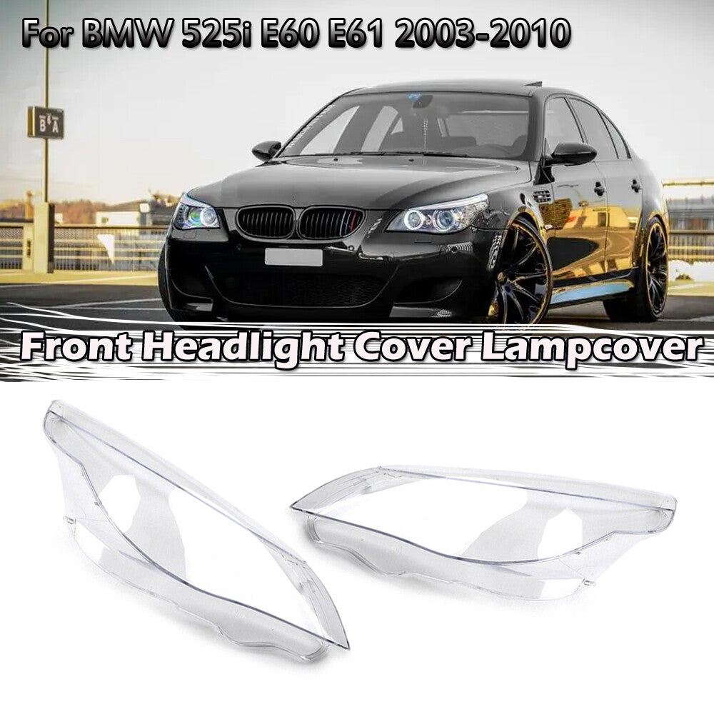 2-Piece Headlight Protector Lens for BMW E60, E61, 525i, 530i, 540i, 550i (2003-2010) Headlights