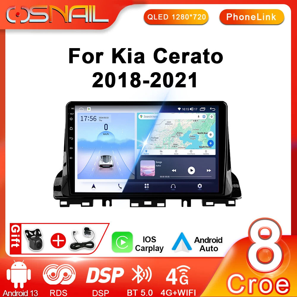 Android Auto for KIA CERATO K3 FORTE Video Player Radio CarPlay GPS Navi 2018-21