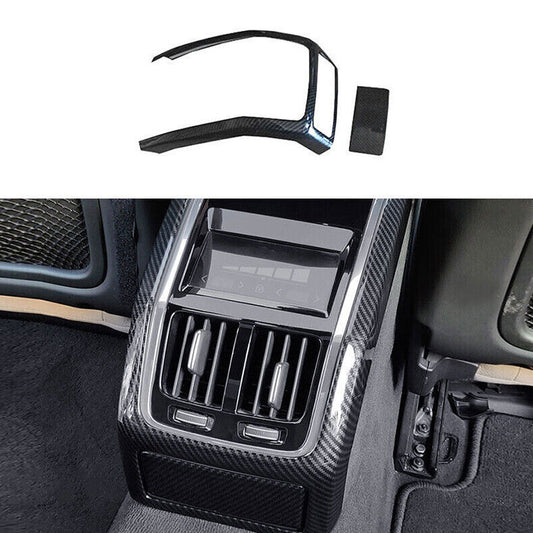 for Volvo S90 2017-2022 Carbon Fiber ABS Rear Air Outlet Vent Frame cover Trim2