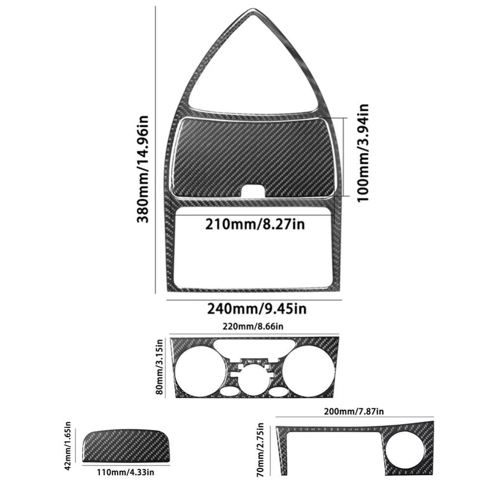 5 Carbon Fiber Interior Central Console Cover Trims For Celica 2000-2005 n