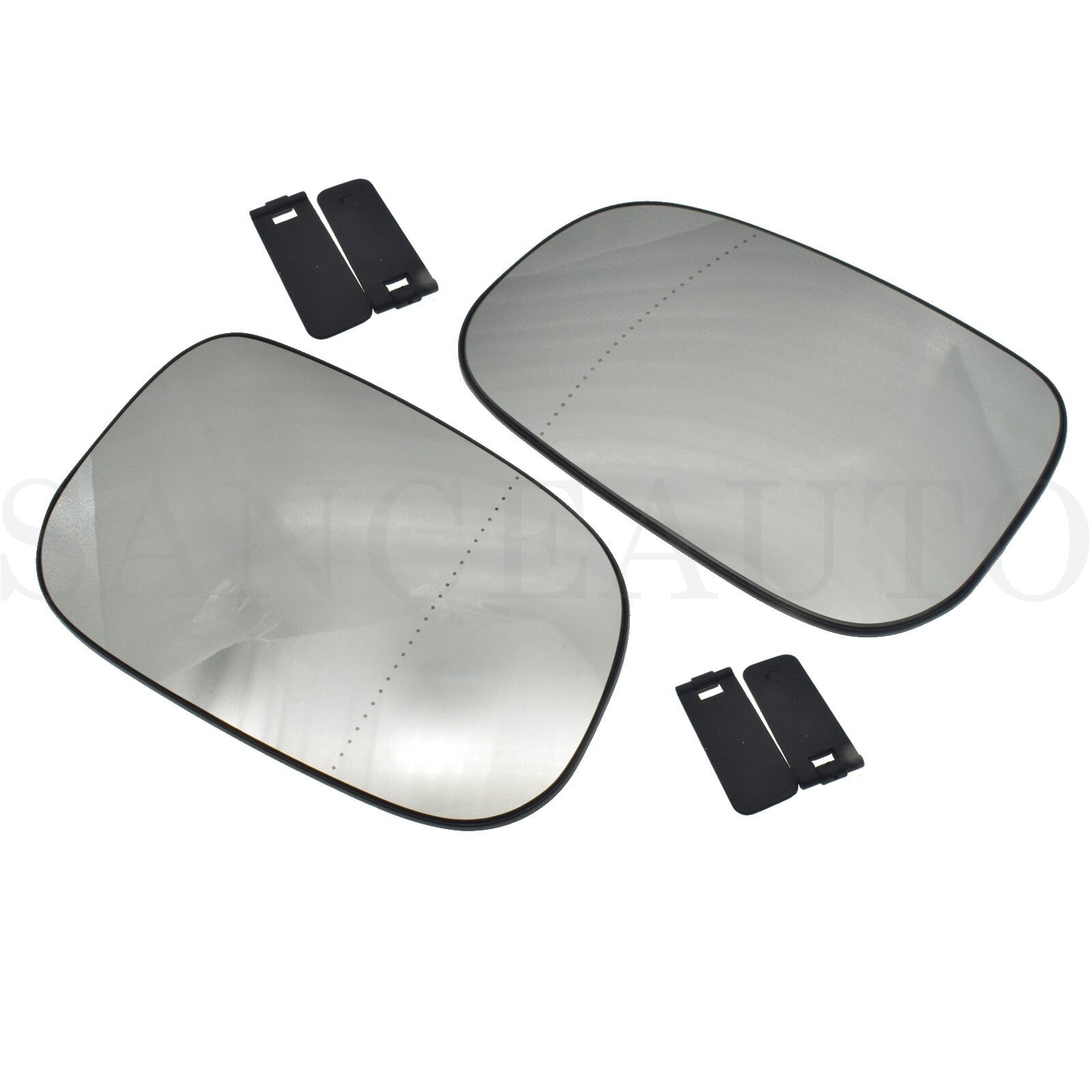Left and right heated mirror glass with support suitable for Volvo S80, V60, C30, C70, V70 30762571- n