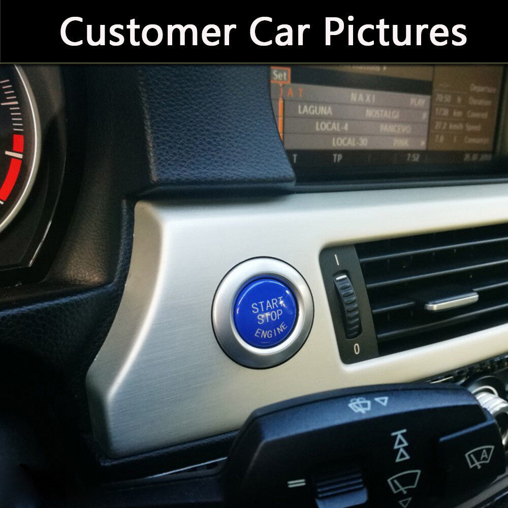 Blue Engine Start Stop Push Button Cover for BMW E Chassis 1 3 5 7 X3 X5 Series