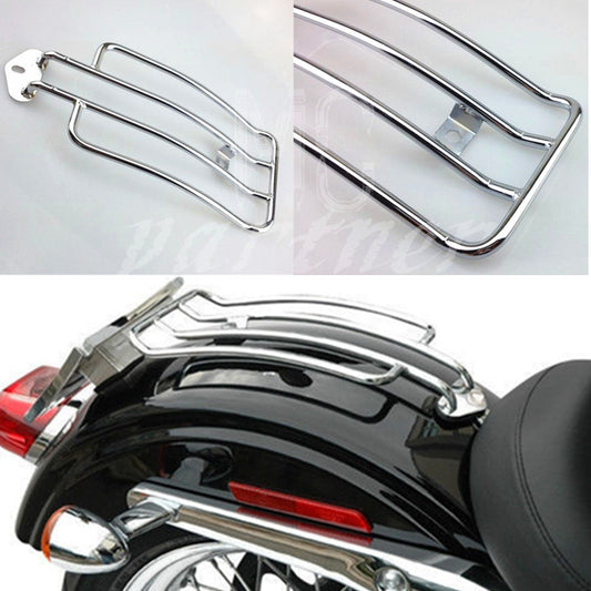 Chrome Luggage Rack Stock Solo for Seat for Harley XL Sportster 883 1200 1985-2003 Q