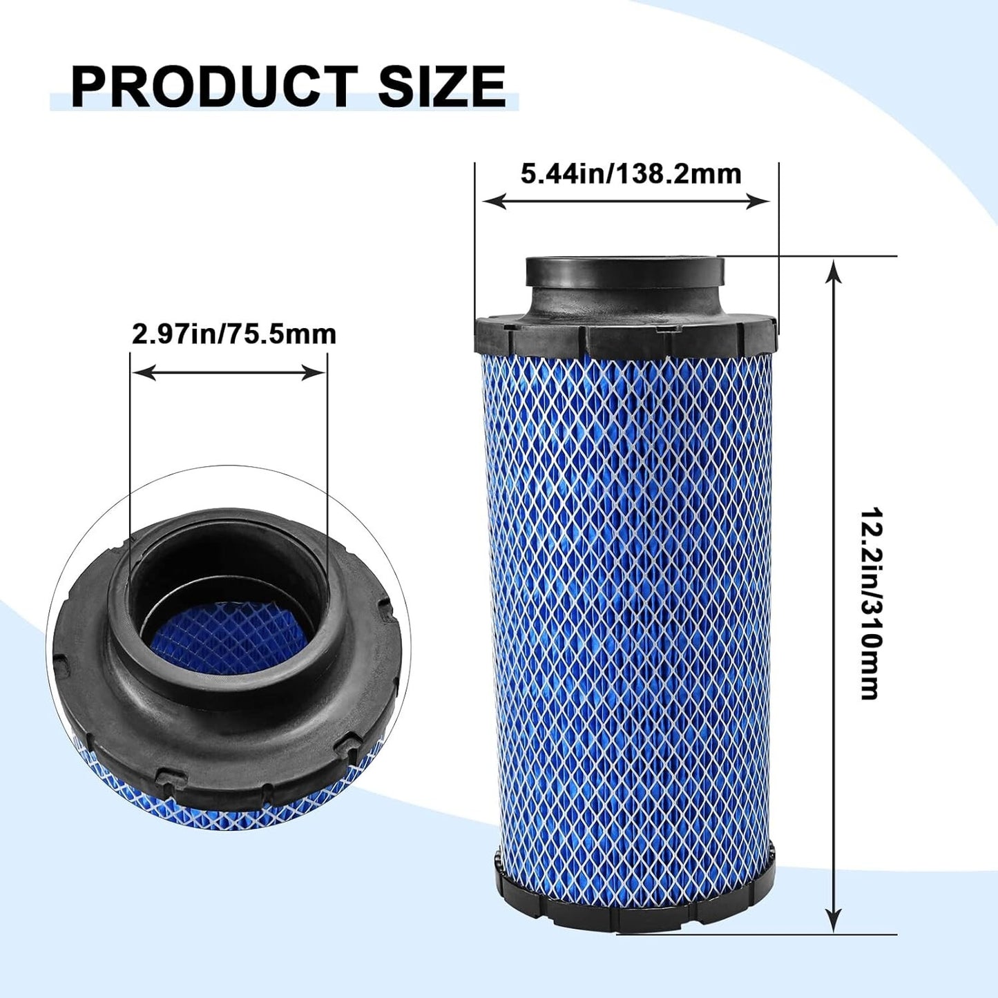 Air Filter for Polaris RZR 1000 XP XP4 Turbo S R Pro XP RS1 2014 2015 2016-2023