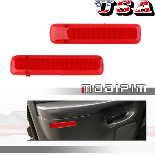 2-piece red panel light lens reflector rear door for Chevrolet for GMC truck SUV for Escalade Q