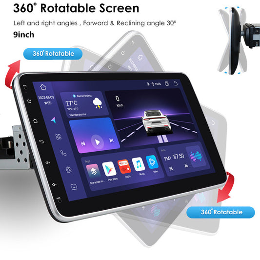 9in Android 9.1 Car Multimedia Rotatable Touch Screen Removable GPS Navi player