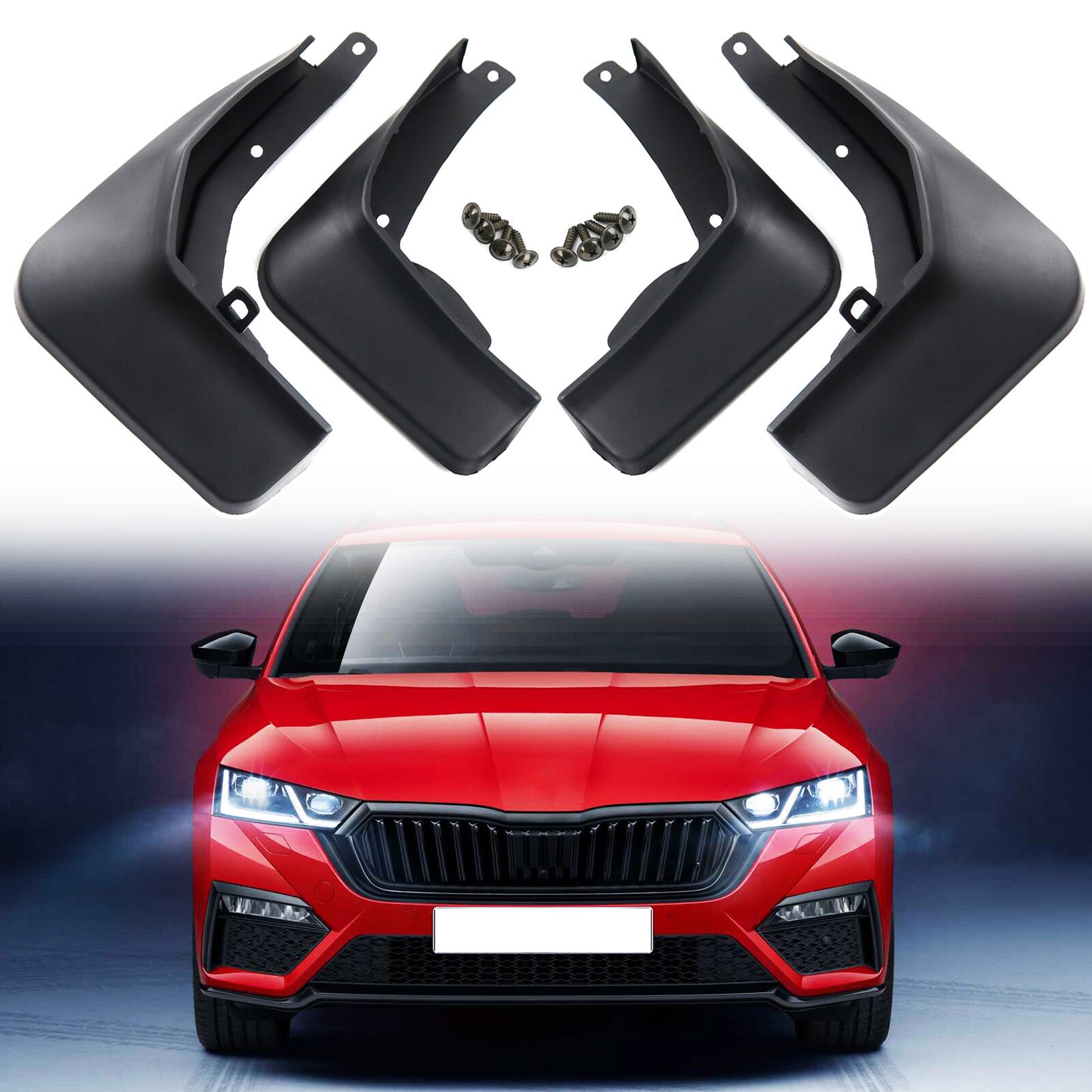 4x for Skoda Octavia NX Liftback Estate 20-22 Mud Flaps Splash Guards Mudguards Q