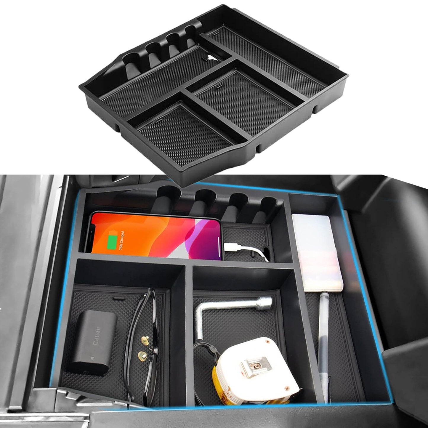 Center console storage tray for 2021-2024 F150 storage box accessories. n
