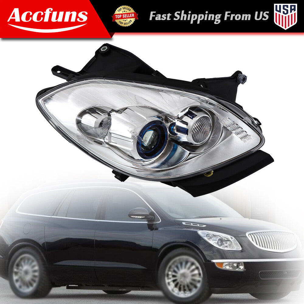 Suitable for 08-12 for Buick Enclave right-side Xenon headlight assembly with AFS chrome HID. n