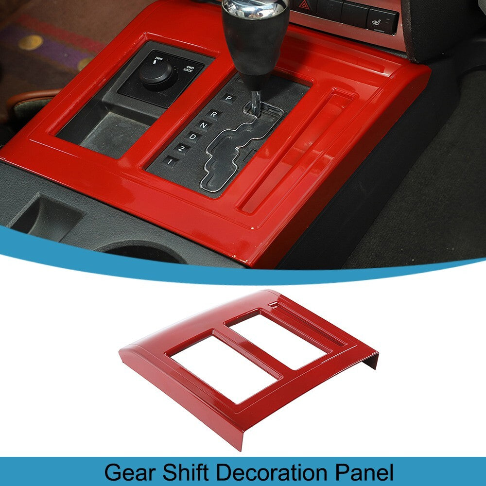 Red Gear Shift Panel Cover Trim Stickers for Dodge Nitro/ for Jeep Liberty 2007-2012