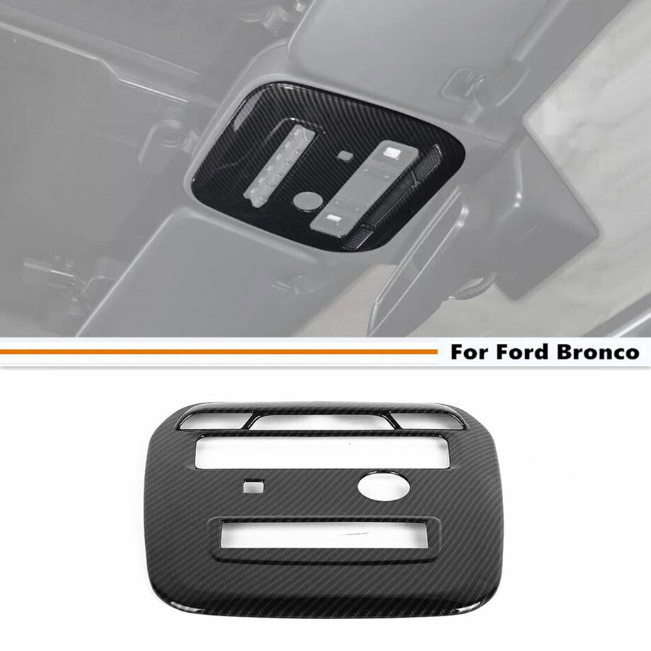 Car Front Roof Reading Light Cover Trim For Bronco 21-24 Accessories Carbon v