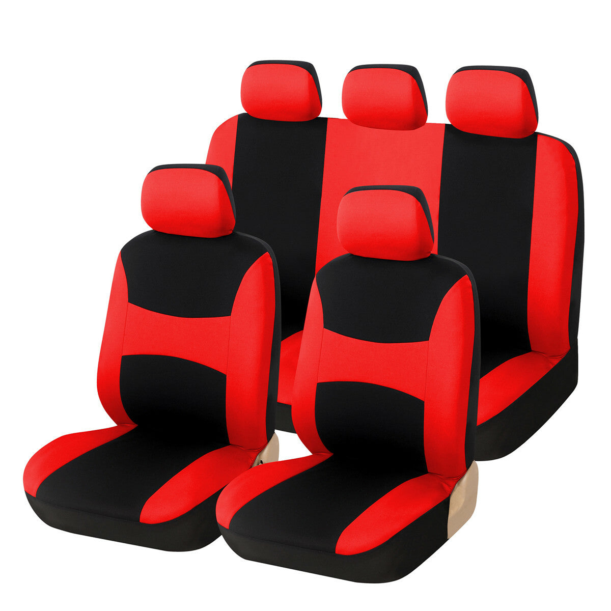 Car for Seat Cover Protector Car Interior Decoration Full Set Front Rear Black/Red