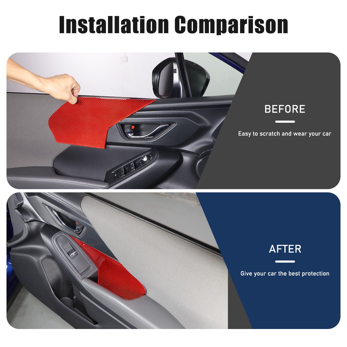 Front door handle and armrest panel decorative stickers suitable for Subaru Crosstrek 2023+ n