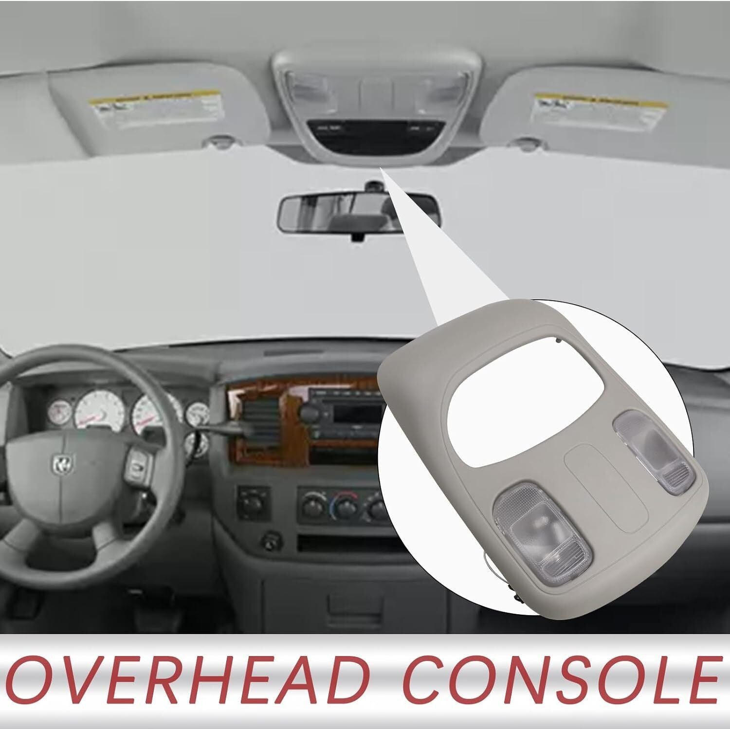 1DK78BD1AA For 2006-2009 for Ram 1500 2500 3500 Overhead Console Housing Assembly n