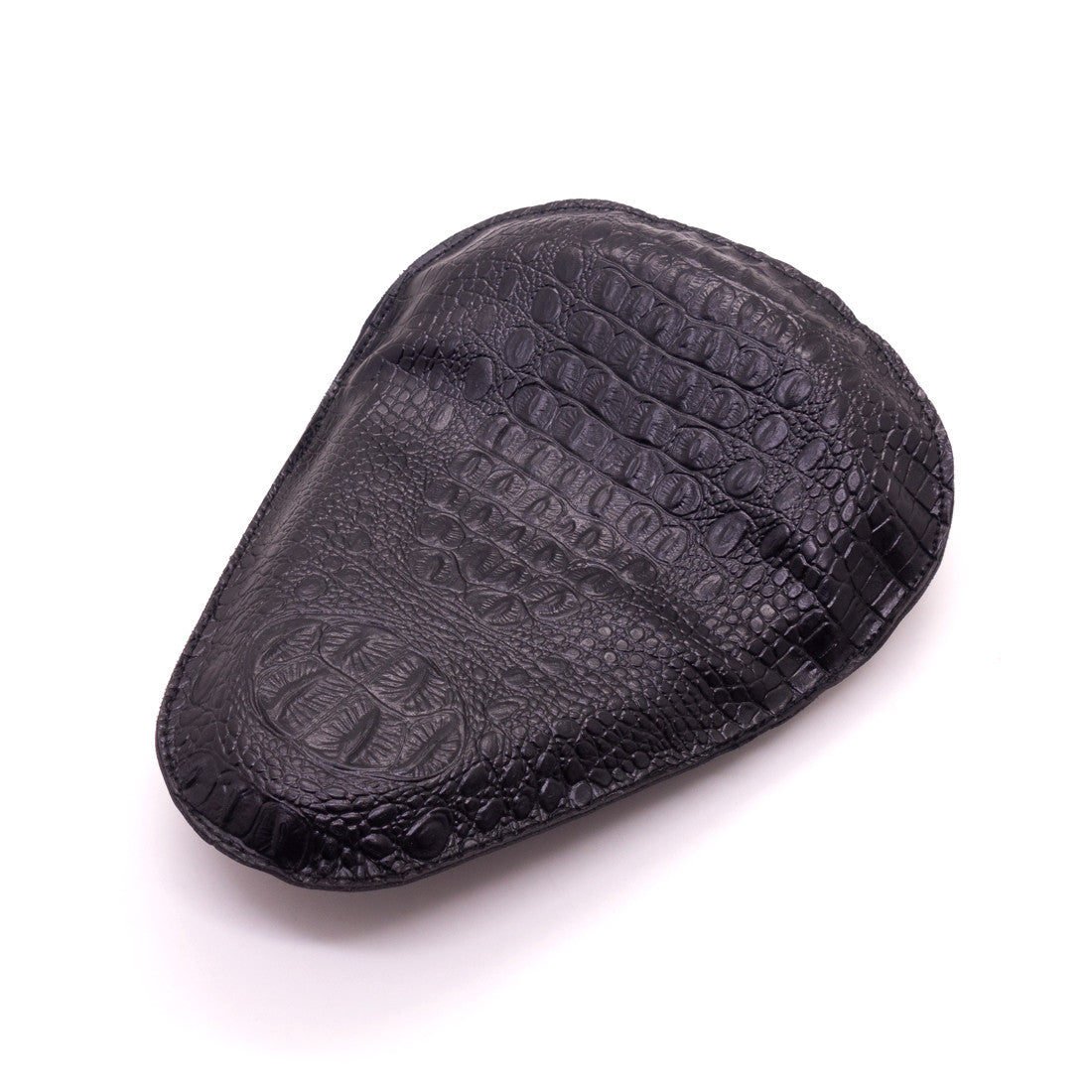 Black Crocodile PU Leather Style Solo for Seat for Harley for Honda for Yamaha for Suzuki Custom Q